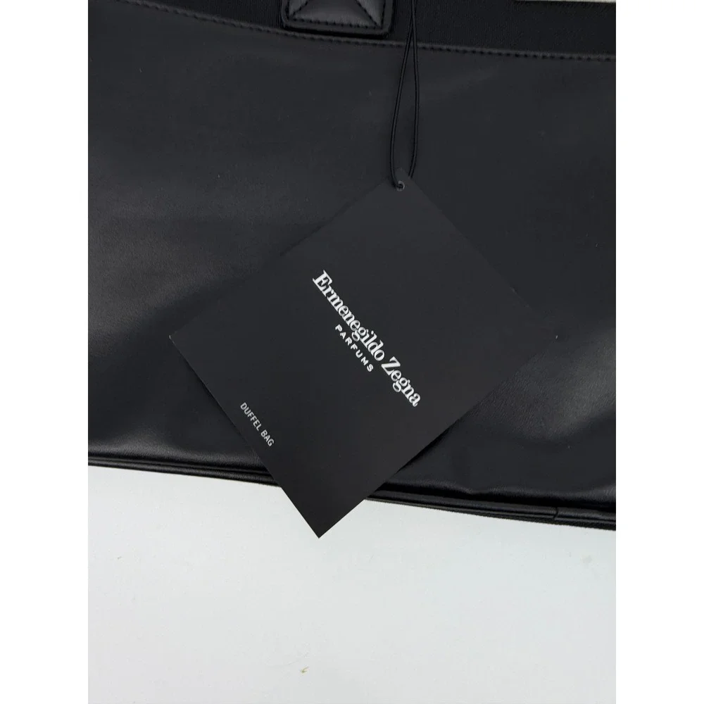 NWT Ermenegildo Zegna Parfums Black Duffel Bag Travel Weekend Carryall Tavel